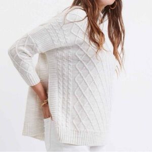 MerSea Lisbon Cable Knit Oversized Mock Neck Sweater